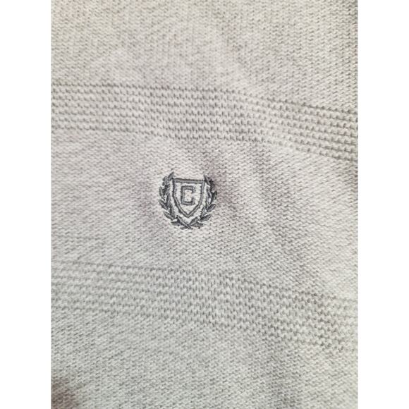 Chaps 1/4 Button Sweater Mens 2XB 2XL Big Beige Gray Long Sleeve Dadcore 90s Y2k - Picture 3 of 12